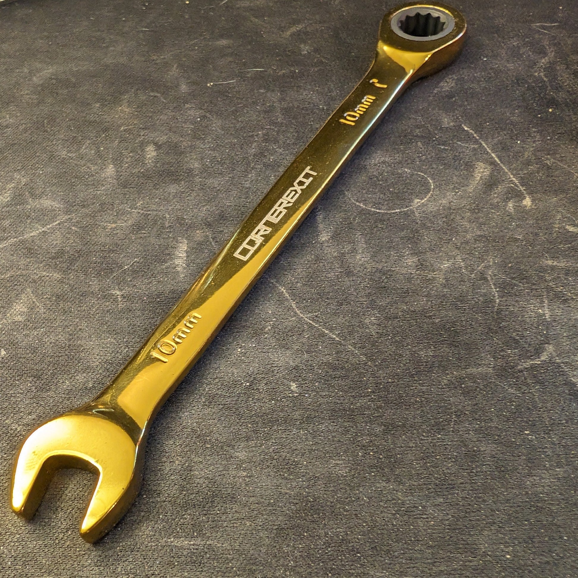 Golden 10mm Wrench – Corner-Exit
